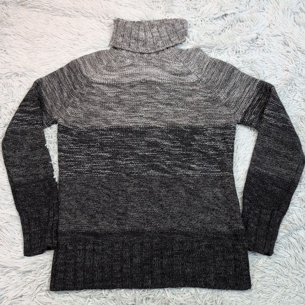 Ruff‎ Hewn Sweater Womens M Gray Wool Blend Comfort Turtleneck Cozy Preppy